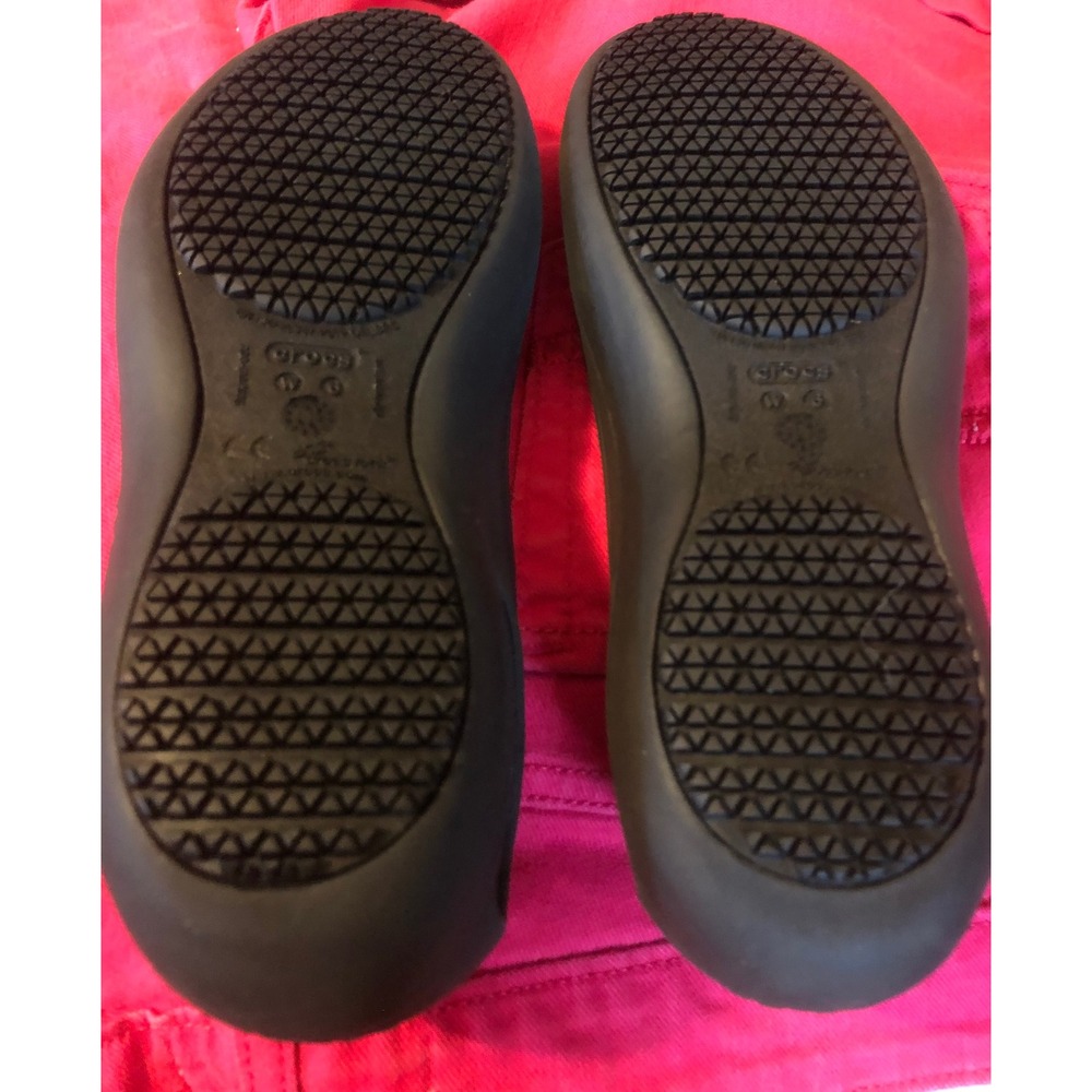 Crocs Kadee Work Flat Black Slip Resistant Comfort Ballet Shoes Womens 6 - Picture 8 of 8